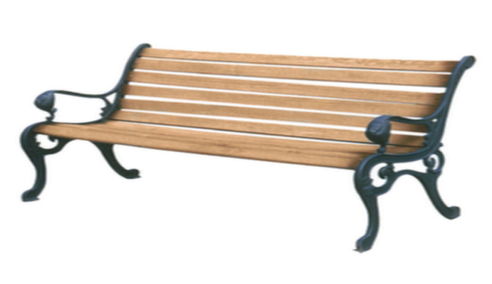Garden Bench with Wooden Strips